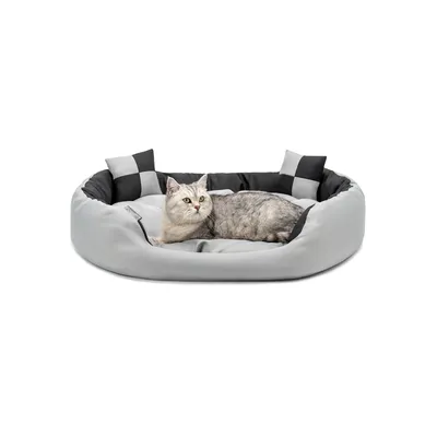 lionto panier pour chat 4-en-1 avec coussin réversible en tissu Oxford lionto panier pour chat 4-en-1 avec coussin réversible en tissu Oxford