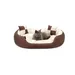 lionto 4-in-1 Katzenbett mit Wendekissen, strapazierfähiges Oxford-Gewebe