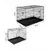 lionto faltbare Katzentransportbox aus Metall, herausnehmbare Bodenwanne