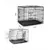 lionto faltbare Katzentransportbox aus Metall, herausnehmbare Bodenwanne