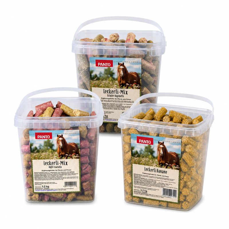 Pferde Leckerli Bundel Banane + Apfel-Karotte + Kräuter & Hagebutte