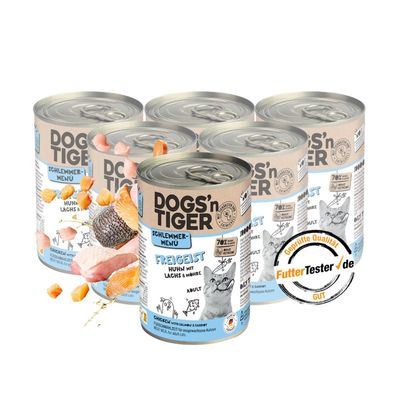 Dogs’n Tiger Freigeist Katzenfutter, Huhn, Lachs & Möhre