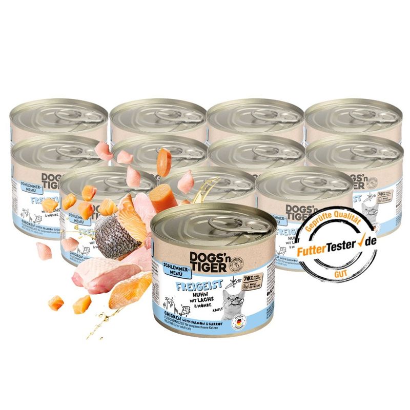 Dogs’n Tiger Freigeist Katzenfutter, Huhn, Lachs & Möhre
