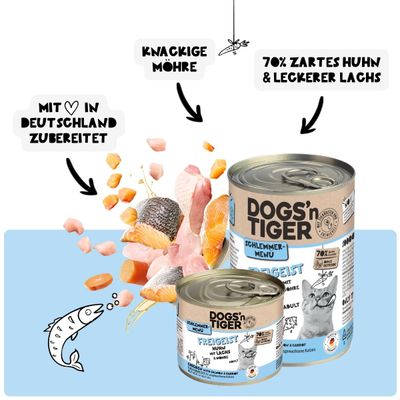 Dogs’n Tiger Freigeist Katzenfutter, Huhn, Lachs & Möhre
