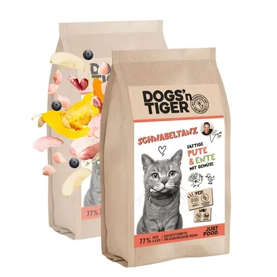 Dogs’n Tiger Schnabeltanz, Katzenfutter, Pute & Ente Dogs’n Tiger Schnabeltanz, Katzenfutter, Pute & Ente