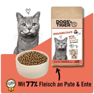 Dogs’n Tiger Schnabeltanz, Katzenfutter, Pute & Ente