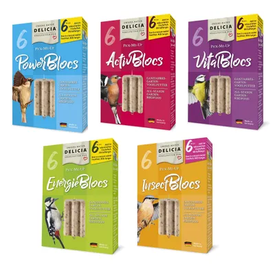 Delicia Pick-Me-Up Blocs Mixpack 5 verschiedene Sorten Delicia Pick-Me-Up Blocs Mixpack 5 verschiedene Sorten