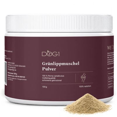 DOG1 Grünlippmuschelpulver Vollfett