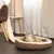 lionto panier rond pour chat en forme de donut, doux et lavable