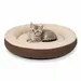 lionto Donut-Katzenbett rund, weich, waschbar und rutschfest