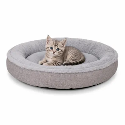lionto Donut-Katzenbett rund, weich, waschbar und rutschfest lionto Donut-Katzenbett rund, weich, waschbar und rutschfest