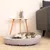 lionto panier rond pour chat en forme de donut, doux et lavable