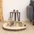 lionto panier rond pour chat en forme de donut, doux et lavable