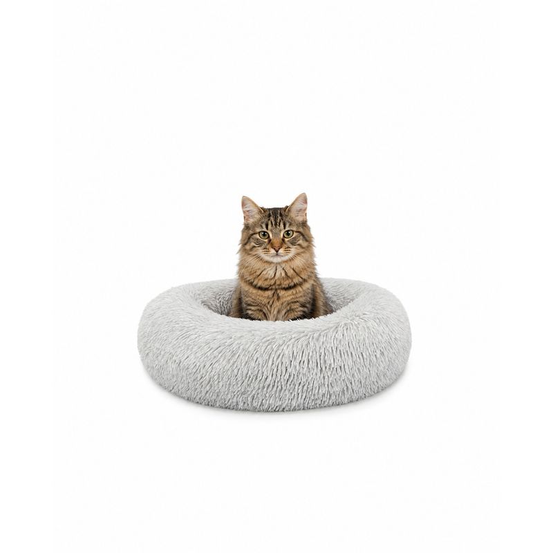 lionto Donut-Katzenbett rund, weich, waschbar und rutschfest