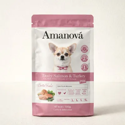 AMANOVA - Pâtée Chien Sans Céréales Amanova Saumon Dinde Adulte AMANOVA - Pâtée Chien Sans Céréales Amanova Saumon Dinde Adulte