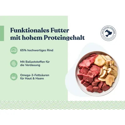 felmo Premium Nassfutter mit Rind für Hunde (6x400g)