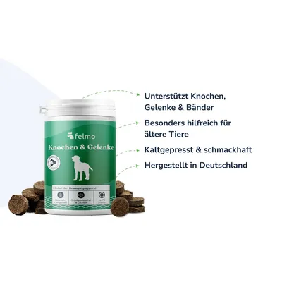 felmo Knochen- & Gelenk-Snacks für Hunde (180g) felmo Knochen- & Gelenk-Snacks für Hunde (180g)