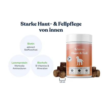 felmo Haut- & Fell-Snacks für Hunde (180g)