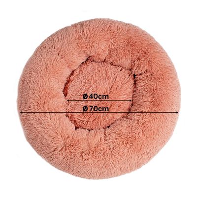 lionto panier rond pour chat en forme de donut, doux et antidérapant