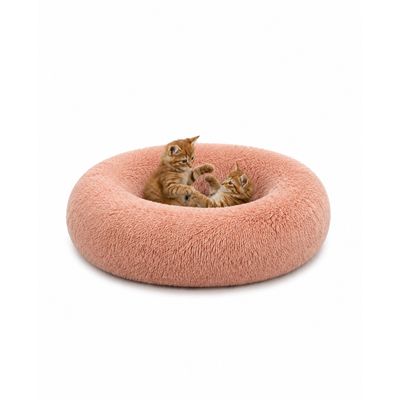 lionto panier rond pour chat en forme de donut, doux et antidérapant