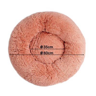 lionto panier rond pour chat en forme de donut, doux et antidérapant