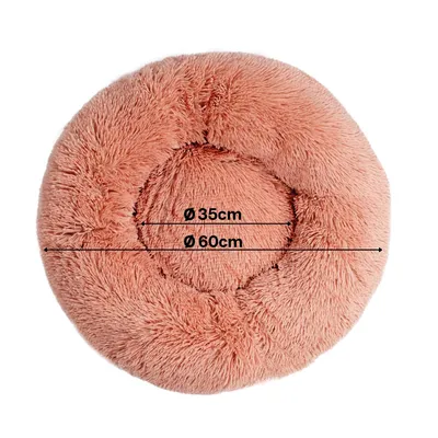 lionto panier rond pour chat en forme de donut, doux et antidérapant