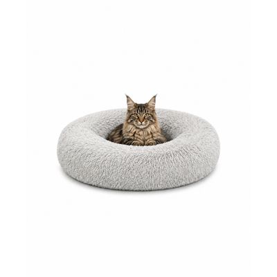 lionto panier rond pour chat en forme de donut, doux et antidérapant