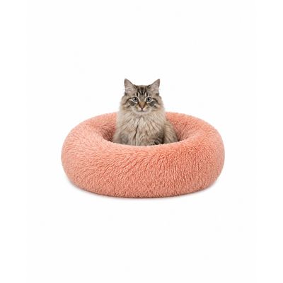 lionto panier rond pour chat en forme de donut, doux et antidérapant