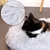 lionto panier rond pour chat en forme de donut, doux et antidérapant