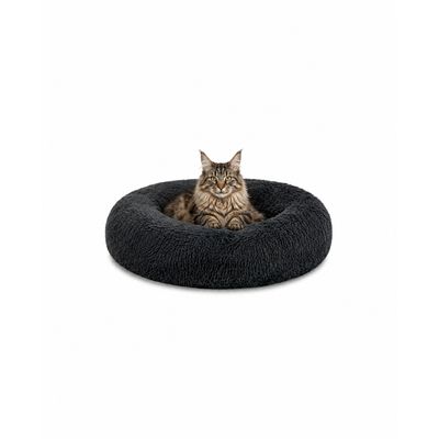 lionto panier rond pour chat en forme de donut, doux et antidérapant