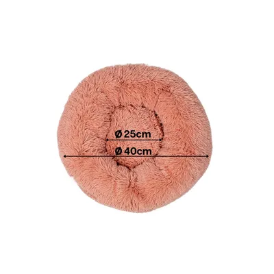 lionto panier rond pour chat en forme de donut, doux et antidérapant