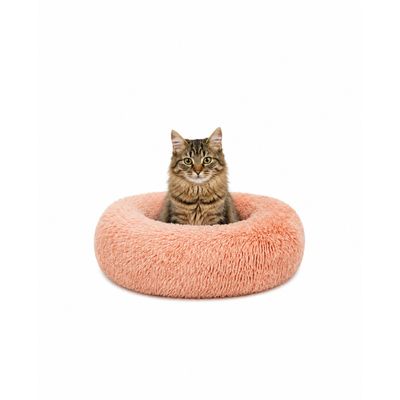 lionto panier rond pour chat en forme de donut, doux et antidérapant