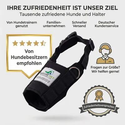 Nature Pet Softmaulkorb für Hunde aus Neopren