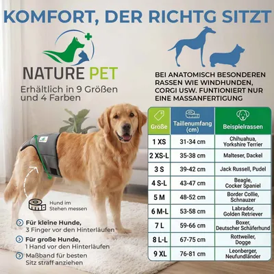 Nature Pet Läufigkeits- & Inkontinenzhose für Hunde Nature Pet Läufigkeits- & Inkontinenzhose für Hunde