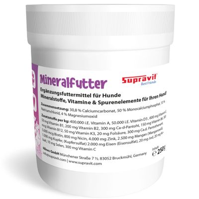 Supravit Mineralfutter für Hunde Ergänzungsfutter