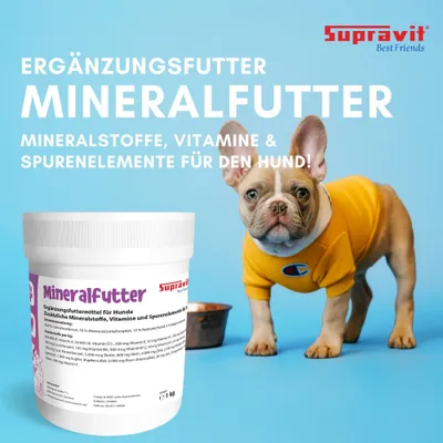Supravit Mineralfutter für Hunde Ergänzungsfutter Supravit Mineralfutter für Hunde Ergänzungsfutter