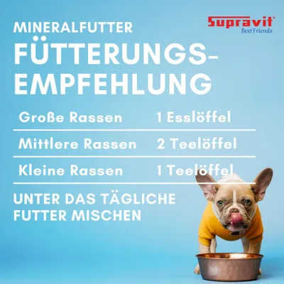 Supravit Mineralfutter für Hunde Ergänzungsfutter Supravit Mineralfutter für Hunde Ergänzungsfutter
