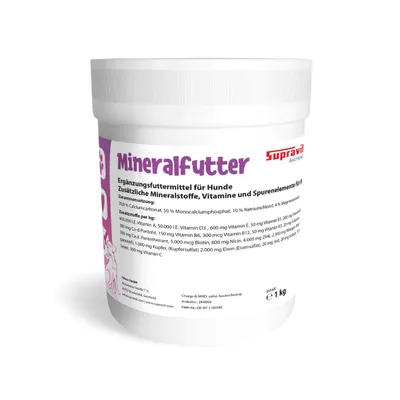 Supravit Mineralfutter für Hunde Ergänzungsfutter Supravit Mineralfutter für Hunde Ergänzungsfutter