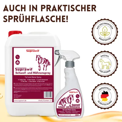 Supravit Schweif und Mähnenspray für Pferde Supravit Schweif und Mähnenspray für Pferde