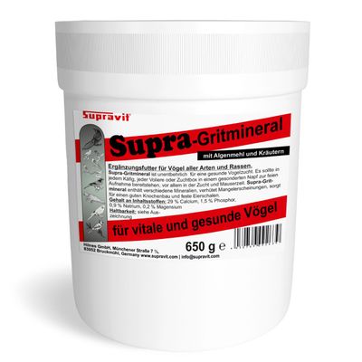 Supravit Supra-Gritmineral Ergänzungsfutter für Vögel