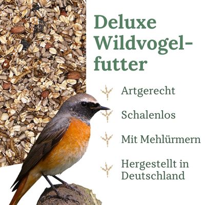 Orni Deluxe Streufutter mit Mehlwürmern für Wildvögel