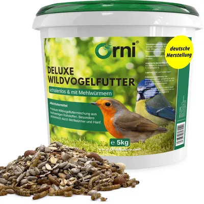Orni Deluxe Streufutter mit Mehlwürmern für Wildvögel Orni Deluxe Streufutter mit Mehlwürmern für Wildvögel