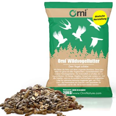 Orni Deluxe Streufutter mit Mehlwürmern für Wildvögel