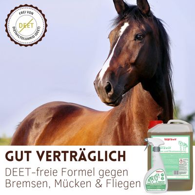 Supravit Bremsen und Fliegenspray für Pferde