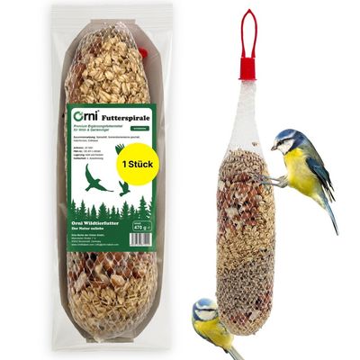 Orni Futterspirale für Wildvögel Ganzjahresfutter zum Aufhängen