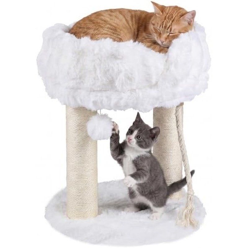 GIANTEX Kleiner Kratzbaum Mit Sitz, Sisalpfosten, Spielball