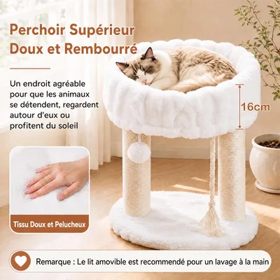GIANTEX Arbre à Chat Petit Sisal, Siège, Balle Jeu GIANTEX Arbre à Chat Petit Sisal, Siège, Balle Jeu