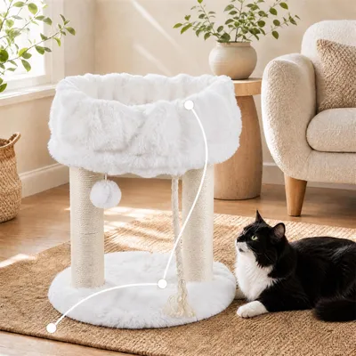 GIANTEX Arbre à Chat Petit Sisal, Siège, Balle Jeu