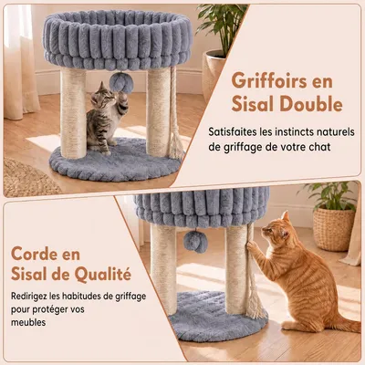GIANTEX Arbre à Chat Petit Sisal, Siège, Balle Jeu