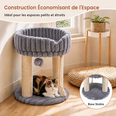 GIANTEX Arbre à Chat Petit Sisal, Siège, Balle Jeu GIANTEX Arbre à Chat Petit Sisal, Siège, Balle Jeu